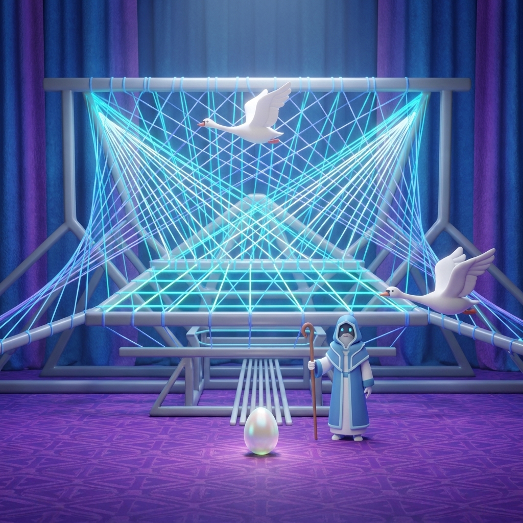 Loom (1990) — the swan attack on Bobbin